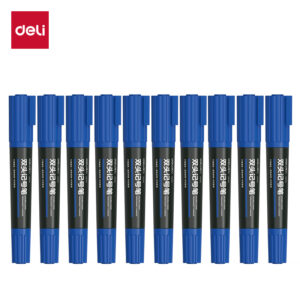 得力S555大双头记号笔(蓝)(支)