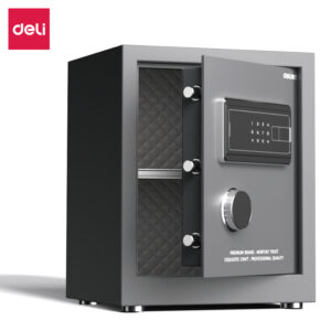 得力AE120电子密码保险箱保管箱H450(灰色)(台)