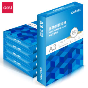 得力7396复印纸-A3-70G-5包(蓝色包装)(包)