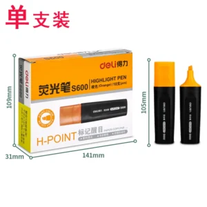 得力S600荧光笔(橙)(支)