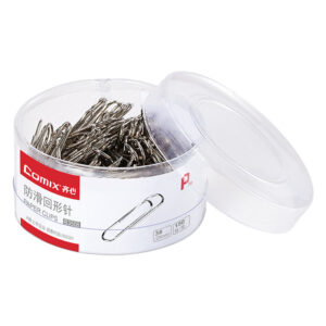 齐心 防滑回形针 B3508 29mm 筒装 150枚 镍色