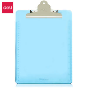 得力9252透明书写板夹A4(浅蓝)(只)