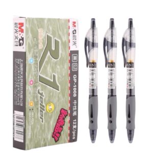 晨光1008按动中性笔0.5mm弹簧头(黑)(支)