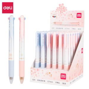 得力S311四色圆珠笔0.7mm子弹头(混)(支)