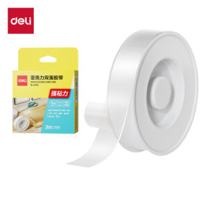 得力33625双面透明胶带15mm*3m*1mm(透明)(2卷/盒)