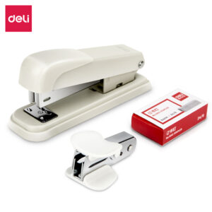 得力0359订书机起钉器订书钉办公组合套装(白)