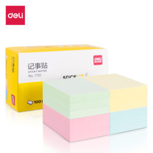 得力7155纯优彩色记事贴76*51mm100张(混)(袋)