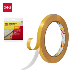 得力JL350双面布基胶带10mm*10m*280μm(棕色)(1卷/袋)