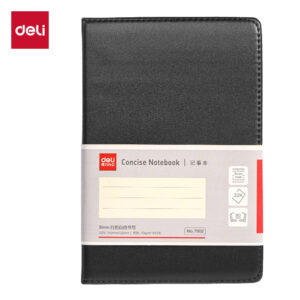 得力7902皮面笔记本32K-80张(黑)(本)
