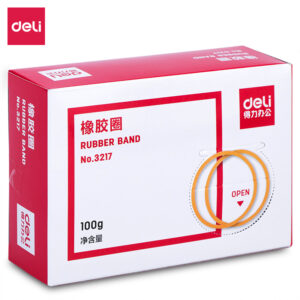 得力3217橡胶圈(黄)(100g/盒)