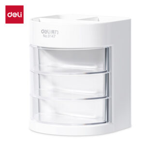 得力9147笔筒(白色)(只)