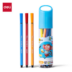 得力6952水彩笔12色(蓝)