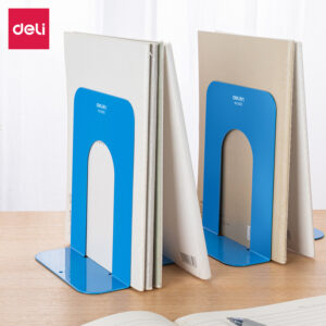 得力9262铁书立-7.5寸(蓝)(2片/付)