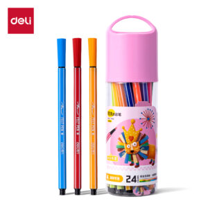 得力6954水彩笔24色(粉)