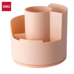 得力PK414分格旋转笔筒(粉色)(个)