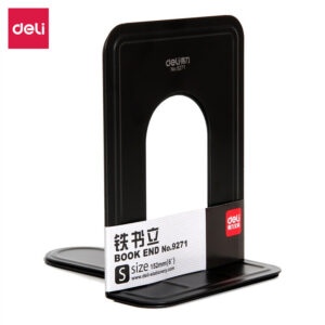 得力9271铁书立-6"(黑)(2片/付)