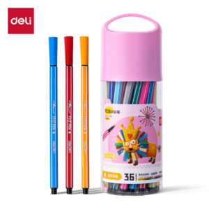 得力6955水彩笔36色(粉)