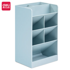 得力8939因为遇见你斜插笔筒(蓝色)(个)