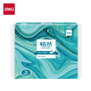 得力桔然CC1200-08擦手纸1层200抽(绿)(包)