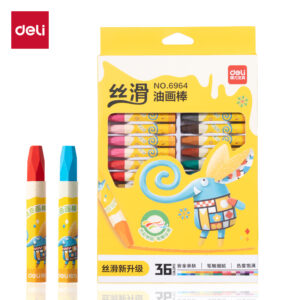 得力6964油画棒-36色(混)(36支/盒)