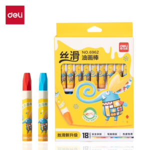 得力6962油画棒-18色(混)(18支/盒)