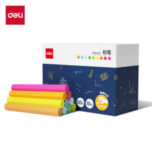 得力MB433覆膜粉笔10*74mm(50支/盒)(10色)(盒)