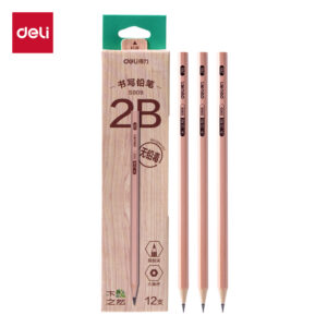 得力S909-2B书写铅笔(原木色)(12支/盒)