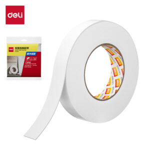 得力30412EVA泡棉双面胶带24mm*5y*2.5mm(白)(1卷/袋)