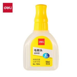 得力7304毛刷头液体胶(无色)(50ml/瓶)