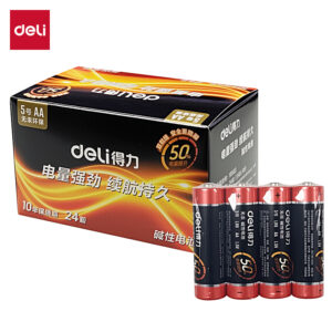 得力18503碱性5号电池4粒热缩装(黑)