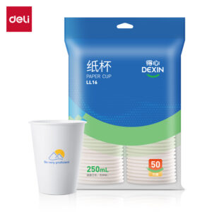 得力得心LL16纸杯250mL(白色)(50只/袋)