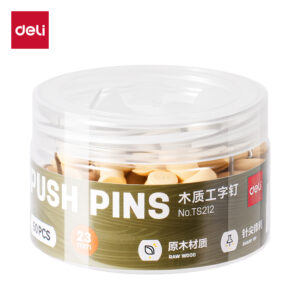 得力TS212木质工字钉(黄)(筒)