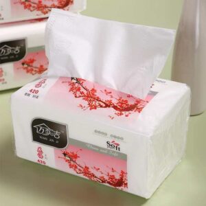 万家洁花语抽纸 四层 80包/箱