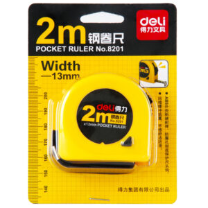 得力8201钢卷尺2m(黄)(把)