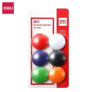 得力7822磁钉Ф40mm(混)(6个/卡)
