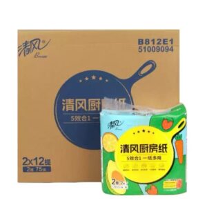 清风/KYFEN 厨房纸巾 B812E 70张/卷 2卷/提 12提/箱