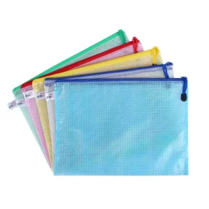 国产网格拉链袋  A4 混色
