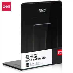 得力9264铁书立(黑)(2片/付)
