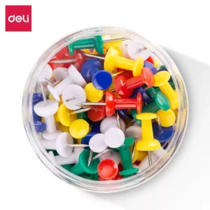 得力0042彩色工字钉(混)(80枚/筒)