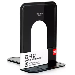 得力9272铁书立7"(黑)(2片/付)