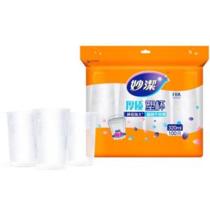 妙洁 一次性塑料杯 MDPB100-B 320ml 100只/包