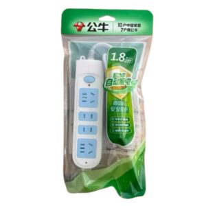 公牛 转换器 GN-607 1.8m 4位 总控  蓝白