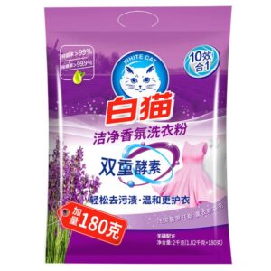 白猫 洗衣粉 洁净香氛 抑菌 双重酵素 2kg 薰衣草香