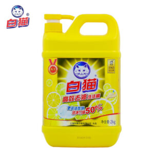 白猫 高效去油洗洁精 2kg 柠檬 黄色