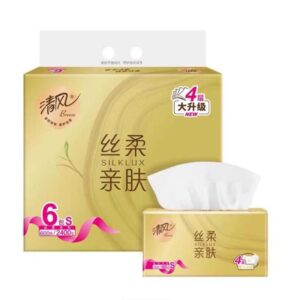 清风/KYFEN 软抽面巾纸 BR62S7J 4层 170*132mm 100抽/包 丝柔金装
