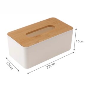 竹木盖塑料纸巾盒  长方形  大号 长23*宽13*高10CM